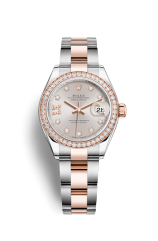 Rolex - 279381rbr-0020  Lady-Datejust 28 Rolesor Rose Diamond / Oyster / Sundust Diamond