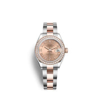 Rolex Lady-Datejust 28 Stainless Steel / Rose Gold / Fluted / Rose - Roman / Oyster (279381RBR-0026.)