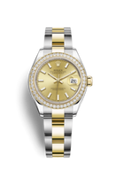 Rolex Lady-Datejust 28 Platinum Diamond / President / Silver Diamonds (279383rbr-0002)