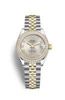 Rolex Lady-Datejust 28 Rolesor Yellow Diamond / Oyster / Silver Roman (279383rbr-0005)