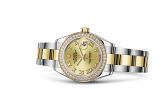 Rolex - 279383rbr-0010  Lady-Datejust 28 Rolesor Yellow Diamond / Oyster / Champagne Roman