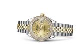 Rolex - 279383rbr-0011  Lady-Datejust 28 Rolesor Yellow Diamond / Jubilee / Champagne Diamond