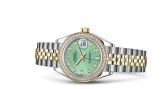 Rolex - 279383rbr-0013  Lady-Datejust 28 Rolesor Yellow Diamond / Jubilee / Mint Green Diamond