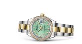 Rolex - 279383rbr-0014  Lady-Datejust 28 Rolesor Yellow Diamond / Oyster / Mint Green Diamond