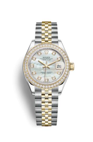 Rolex - 279383rbr-0019  Lady-Datejust 28 Rolesor Yellow Diamond / Jubilee / MOP