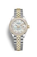 Rolex Lady-Datejust 28 Rolesor Yellow Fluted / Jubilee / White Roman (279383rbr-0019)