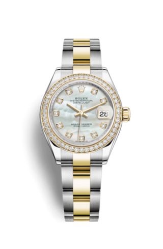 Rolex - 279383rbr-0020  Lady-Datejust 28 Rolesor Yellow Diamond / Oyster / MOP