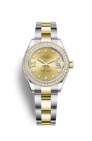 Rolex Lady-Datejust 28 Rolesor Yellow Diamond / Jubilee / White Roman (279383rbr-0022)