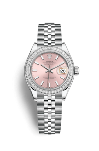 Rolex - 279384rbr-0001  Lady-Datejust 28 Stainless Steel / Diamond / Pink / Jubilee