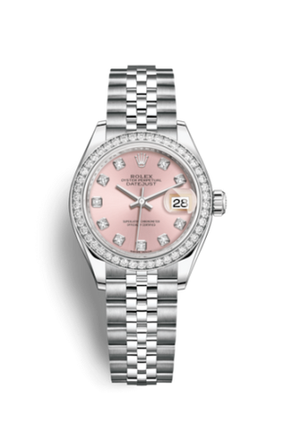 Rolex - 279384rbr-0003  Lady-Datejust 28 Stainless Steel / Diamond / Pink - Diamond / Jubilee