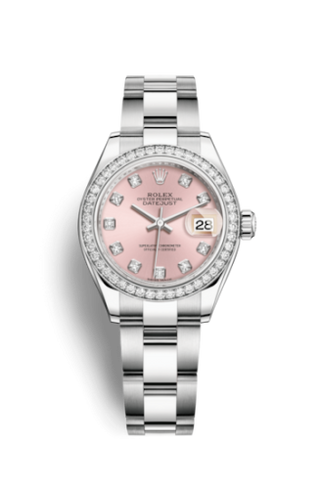 Rolex - 279384rbr-0004  Lady-Datejust 28 Stainless Steel / Diamond / Pink - Diamond / Oyster