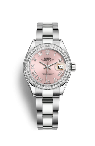 Rolex - 279384rbr-0006  Lady-Datejust 28 Stainless Steel / Diamond / Pink - Roman / Oyster