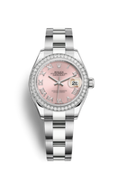 Rolex Lady-Datejust 28 Stainless Steel / Diamond / Silver - Roman / Oyster (279384rbr-0006)