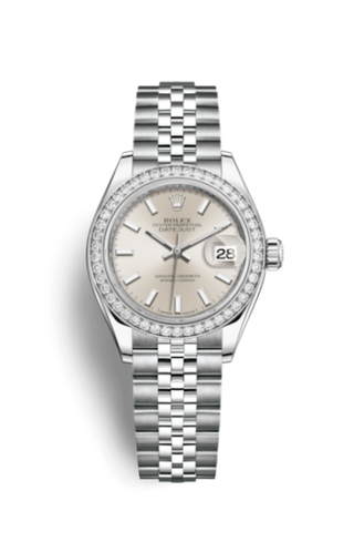 Rolex - 279384rbr-0007  Lady-Datejust 28 Stainless Steel / Diamond / Silver / Jubilee