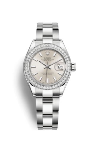 Rolex - 279384rbr-0008  Lady-Datejust 28 Stainless Steel / Diamond / Silver / Oyster