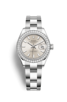 Rolex Lady-Datejust 28 Platinum Diamond / President / Dark Grey Roman (279384rbr-0008)