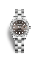 Rolex Lady-Datejust 28 Stainless Steel / Diamond / Silver - Diamond / Jubilee (279384rbr-0014)