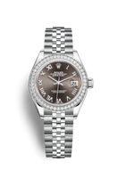 Rolex Lady-Datejust 28 Everose Diamond / President / White Roman (279384rbr-0015)