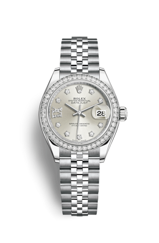 Rolex - 279384rbr-0021  Lady-Datejust 28 Stainless Steel / Diamond / Silver - Diamond / Jubilee