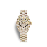 Rolex Lady-Datejust 28 White Gold / Diamond / Paved - Roman / President (279458RBR-0001)