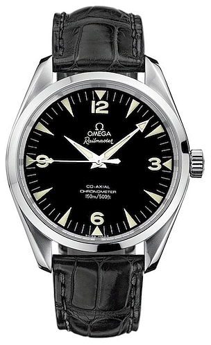 Omega - 2802.52.31  Seamaster Aqua Terra 150M Co-Axial 42.2 Railmaster / Black Alligator