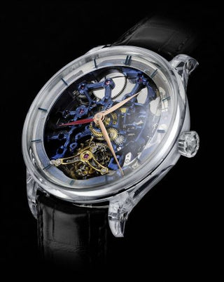 H. Moser & Cie - 2803-1001  Venturer Tourbillon Dual Time Sapphire Blue Skeleton