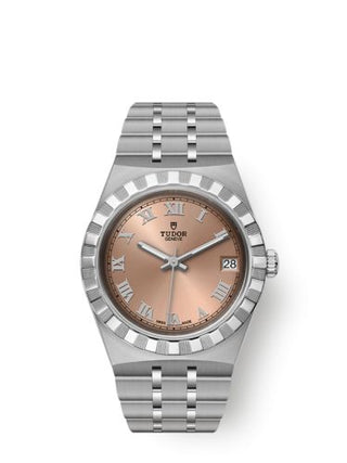 Tudor - 28400-0009  Royal Date 34 Stainless Steel / Salmon - Roman