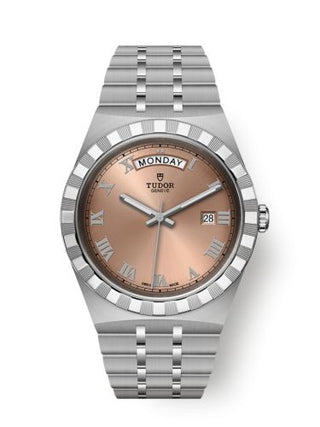 Tudor - 28600-0009  Royal Day-Date 41 Stainless Steel / Salmon - Roman