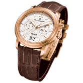 Blancpain - 2885F-36B42-53B  Léman Chronographe Flyback Grande Date Red Gold / Opaline / Alligator