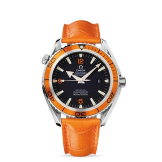 Omega - 2908.50.38  Seamaster Planet Ocean 600M Co-Axial 45.5 Stainless Steel / Orange / Alligator