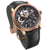 Blancpain - 2925-3630-53B  Léman Tourbillon Semainier Grande Date Red Gold / Black / Alligator