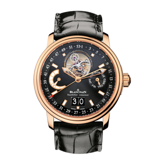 Blancpain - 2925-3630-53B  Léman Tourbillon Semainier Grande Date Red Gold / Black / Alligator