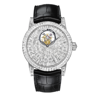 Blancpain - 2926A-5222-55B  Léman Tourbillon White Gold / Serti Baguette