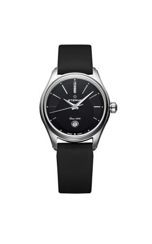 Eterna - 2940.41.40.1357  Avant-Garde Date Lady Black MOP / Strap