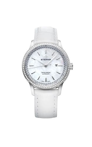 Eterna - 2947.50.61.1293  Tangaroa Three-Hands Lady Diamond / White Strap