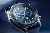 Omega - 304.33.44.52.03.001  Speedmaster Moonphase Chronograph Master Chronometer Stainless Steel / Blue / Alligator