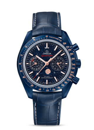 Omega - 304.93.44.52.03.002  Speedmaster Moonphase Chronograph Master Chronometer Blue Side of the Moon Aventurine