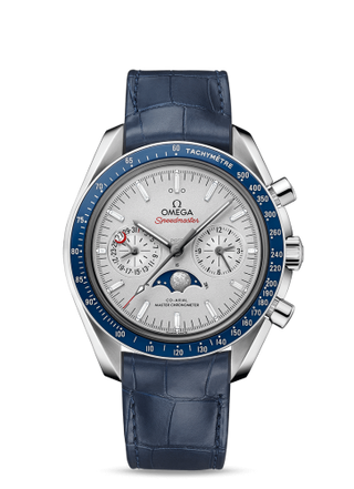 Omega - 304.93.44.52.99.004  Speedmaster Moonphase Chronograph Master Chronometer Platinum / Silver / Diamond