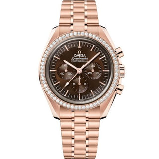 Omega - 310.55.42.50.13.001  Speedmaster Professional Moonwatch 3861 Sedna Gold - Diamond / Brown / Bracelet