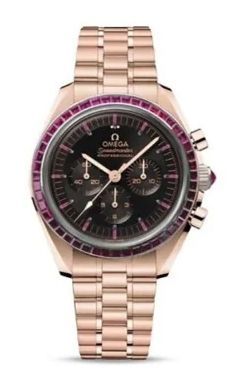 Omega - 310.55.42.50.51.001  Speedmaster Professional Moonwatch 3861 Sedna Gold - Ruby / Black - Ruby / Bracelet