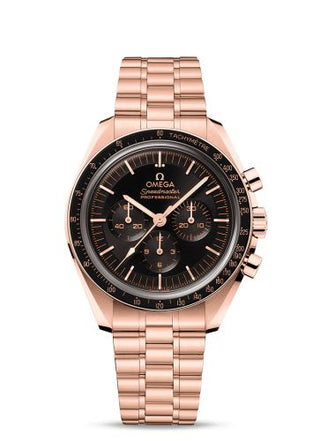 Omega - 310.60.42.50.01.001  Speedmaster Professional Moonwatch 3861 Sedna Gold / Black / Bracelet