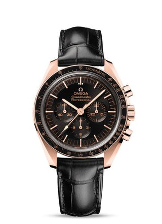 Omega - 310.63.42.50.01.001  Speedmaster Professional Moonwatch 3861 Sedna Gold / Black / Alligator