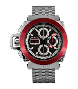 Formex - 3100.1.8140.100  Motorsport Automatic Chronograph Red Bezel / Black / Bracelet