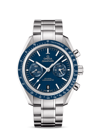 Omega - 311.90.44.51.03.001  Speedmaster Moonwatch Co-Axial Titanium / Blue / Bracelet