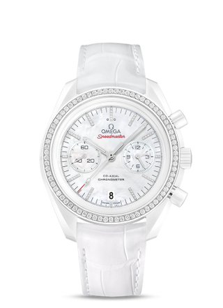 Omega - 311.98.44.51.55.001  Speedmaster Moonwatch Co-Axial White Side of the Moon Diamond