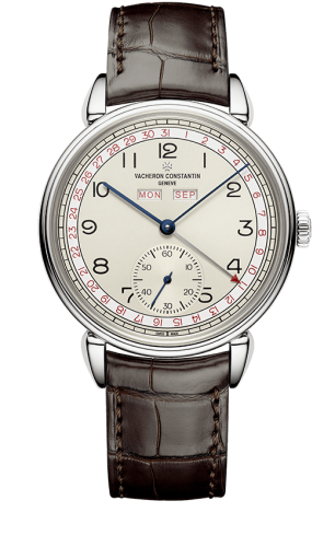 Vacheron Constantin - 3110V/000A-B425  Historiques Triple Calendrier 1942 Stainless Steel / Silver /  Burgundy