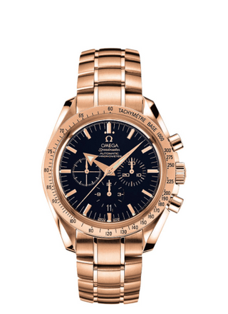 Omega - 3153.80.00  Speedmaster Broad Arrow Red Gold / Black / Bracelet