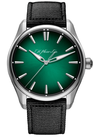 H. Moser & Cie - 3200-1202  Pioneer Centre Seconds Stainless Steel / Cosmic Green