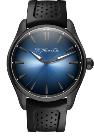 H. Moser & Cie - 3200-1205  Pioneer Centre Seconds DLC / Funky Blue