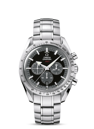 Omega - 321.10.42.50.01.001  Speedmaster Broad Arrow 1957 Stainless Steel / Black / Bracelet